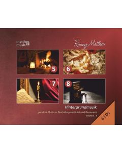 Ronny Matthes - Hintergrundmusik - Gemafreie Musik zur Beschallung von Hotels & Restaurants Vol. 5 - 8; (Klaviermusik, Jazz & Barmusik) - Background Music (Piano Music) CD