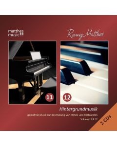 Ronny Matthes - Hintergrundmusik Vol. 11 & 12: Gemafreie Musik zur Beschallung von Hotels & Restaurants (romantische Entspannungsmusik, klassische Klaviermusik, Filmmusik & Chillout) [Royalty Free Background Music] CD