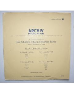 Johann Sebastian Bach (1685-1750) • Französische Suiten LP • Ralph Kirkpatrick
