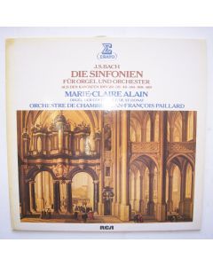 Johann Sebastian Bach (1685-1750) • Die Sinfonien für Orgel und Orchester LP • Marie-Claire Alain
