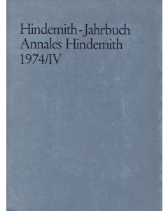 Hindemith-Jahrbuch • Annales Hindemith 1974 / IV