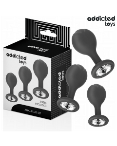 ADDICTED TOYS - 3ER-SET ANALPLUG MIT JUWEL