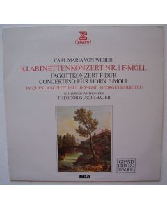 Carl Maria von Weber (1786-1826) • Klarinettenkonzert Nr. 1 LP • Jacques Lancelot