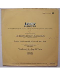 Bach (1685-1750) • Konzert für drei Cembali Nr. 2 - Violinkonzert Nr. 2 LP