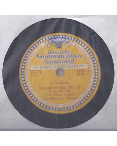 Mozart (1756-1791) • Klaviersonate Nr. 10 shellac • Carl Seemann