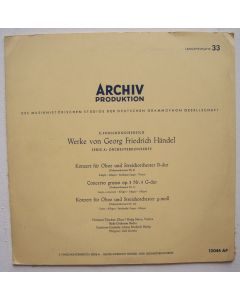 Georg Friedrich Händel (1685-1759) • Drei Orchesterkonzerte 10"