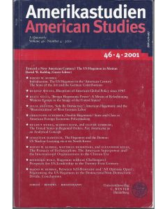 Amerikastudien • American Studies • 46 • 4 • 2001