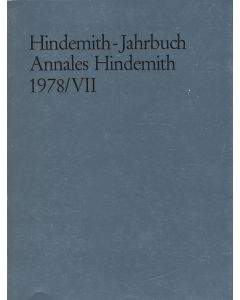 Hindemith-Jahrbuch • Annales Hindemith 1978 / VII