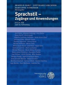 Sprachstil • Zugänge und Anwendungen