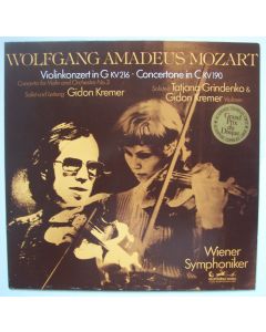 Gidon Kremer & Tatjana Grindenko: Mozart (1756-1791) • Violinkonzert in G / Concertone in C LP