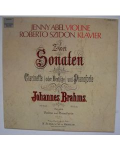 Johannes Brahms (1833-1897) • Zwei Sonaten LP • Jenny Abel