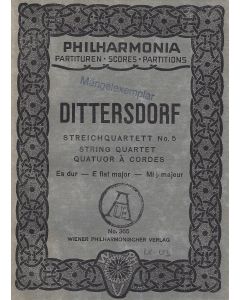 Carl Ditters von Dittersdorf (1739-1799) • Streichquartett No. 5