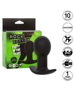 CALEXOTICS - ROCK BOTTOM ANAL PLUG 10 VIBRATIONEN SILIKON SCHWARZ