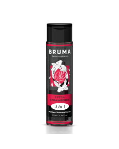 BRUMA - PREMIUM-MASSAGEÖL MIT WÄRMEEFFEKT, ERDBEERE-GESCHMACK 3 IN 1 - 100 ML