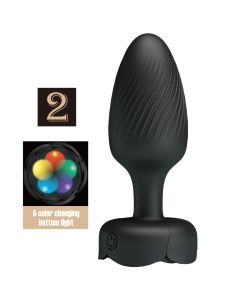 PRETTY LOVE - VARIAN ANAL PLUG MIT LED-LICHT SCHWARZ 10,8 CM