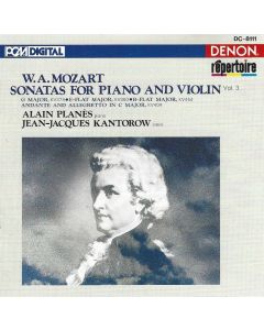 Jean-Jacques Kantorow: Mozart (1756-1791) • Sonatas for Piano and Violin Vol. 3 CD