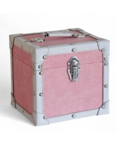 7 Inch 50 Record Storage Carry Case (Pink Fabric) ZUB