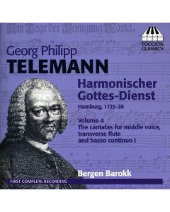 Georg Philipp Telemann (1681-1767) - Harmonischer Gottesdienst Vol.4 (Kantaten für mittlere Stimme, Flöte, Bc - Hamburg 1725/26) CD
