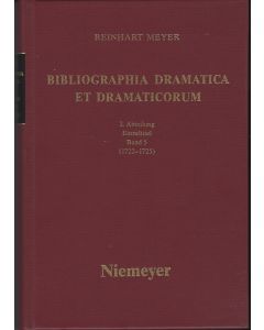 Reinhart Meyer • Bibliographia dramatica et dramaticorum