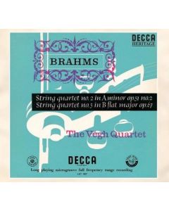 Johannes Brahms (1833-1897) • String Quartet No. 2 & 3 CD • Végh Quartet