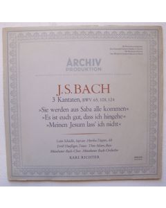 Johann Sebastian Bach (1685-1750) • 3 Kantaten LP