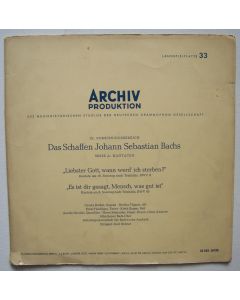 Johann Sebastian Bach (1685-1750) • Liebster Gott, wann werd' ich sterben? LP