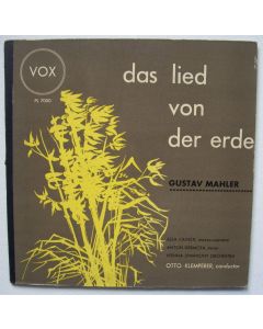 Gustav Mahler (1860-1911) • Das Lied von der Erde LP • Otto Klemperer