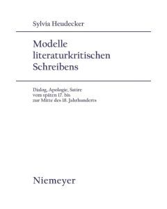Sylvia Heudecker • Modelle literaturkritischen Schreibens