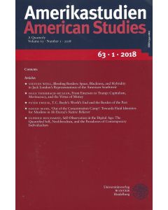 Amerikastudien • American Studies 63 • 1 • 2018