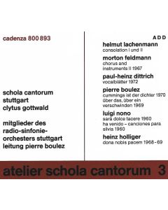 Atelier Schola Cantorum Vol. 3 CD