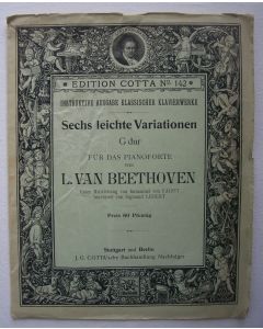 Ludwig van Beethoven (1770-1827) • Sechs leichte Variationen