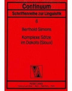 Berthold Simons • Komplexe Sätze im Dakota (Sioux)