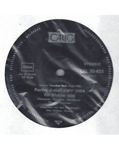 Johann Sebastian Bach (1685-1750) • Partitas for Solo Violin, BWV 1004 and 1006 LP