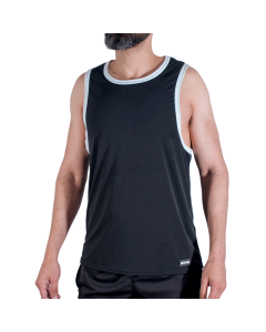 MACHO - CMV004 Schwarzes Sport-T-Shirt L/XL