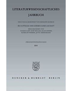 Literaturwissenschaftliches Jahrbuch • 52. Band (2011)