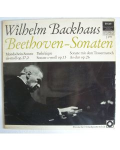Wilhelm Backhaus: Ludwig van Beethoven (1770-1827) • Sonaten LP-8