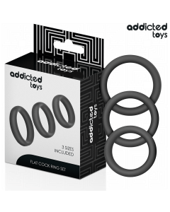 ADDICTED TOYS - SET AUS FLACHEN SILIKONRINGEN