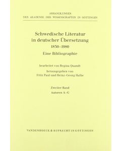 Schwedische Literatur in deutscher Übersetzung 1830-1980