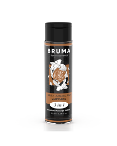 BRUMA - PREMIUM-MASSAGEÖL MIT WÄRMEEFFEKT, CUPCAKE-GESCHMACK 3 IN 1 - 100 ML