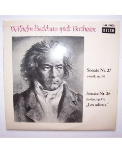 Ludwig van Beethoven (1770-1827) • Sonate Nr. 27 & Nr. 26 10" • Wilhelm Backhaus
