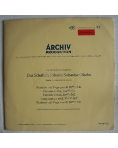 Helmut Walcha: Bach (1685-1750) • Orgelwerke BWV 542, 572, 562, 582 und 537 LP