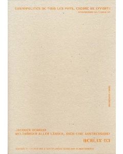 Jacques Derrida • Weltbürger aller Länder, noch eine Anstrengung!