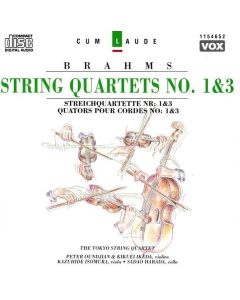 Johannes Brahms (1833-1897) • String Quartets No. 1 & 3 CD 