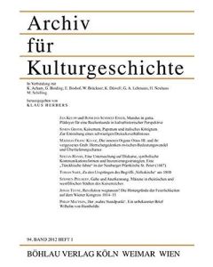 Archiv für Kulturgeschichte • 94. Band | 2012 | Heft 1