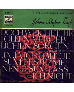 Johann Sebastian Bach (1685-1750) • Doch weichet, ihr tollen Sorgen 7" • Dietrich Fischer-Dieskau