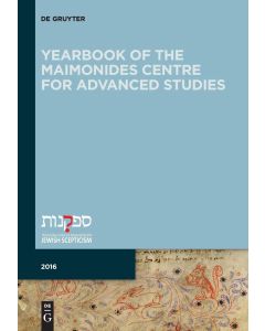 Yearbook of the Maimonides Centre for Advanced Studies • 2016