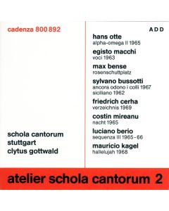 Atelier Schola Cantorum Vol. 2 CD