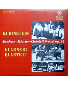 Artur Rubinstein & Guarneri Quartett: Brahms • Klavierquintett F-moll op. 34 LP