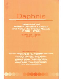 Daphnis • Band 37 - 2008, Heft 3-4