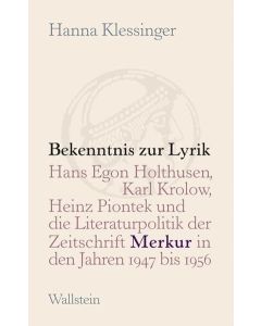 Hanna Klessinger • Bekenntnis zur Lyrik